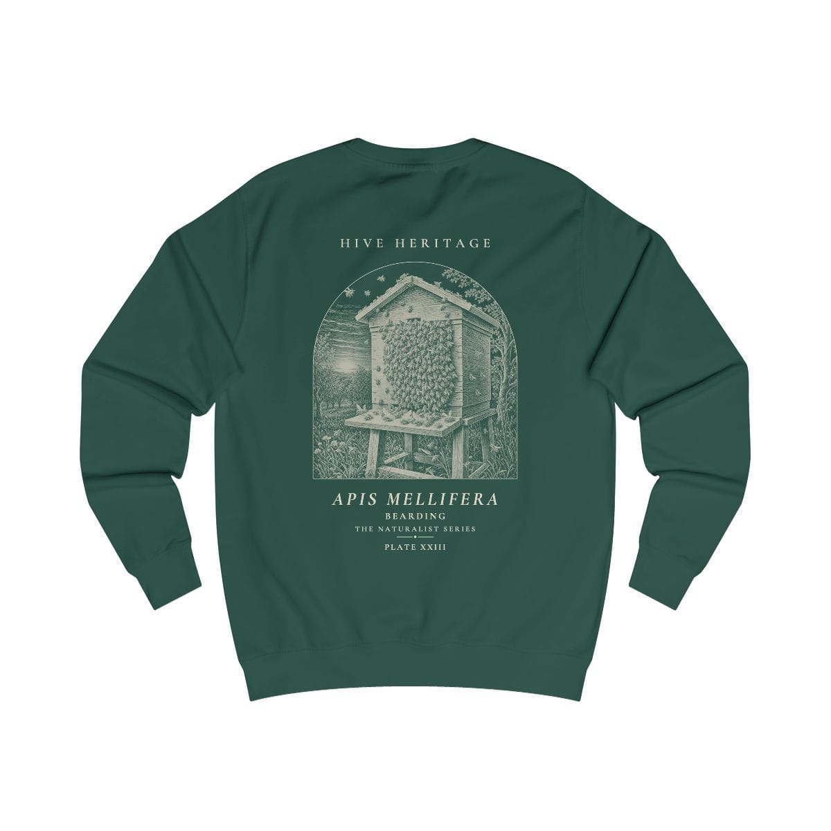 Bearding - Naturalist Crew Sweatshirt in Bottle Green