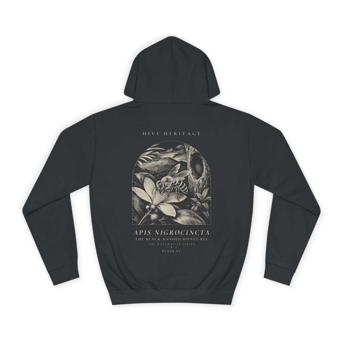 The Black-Banded Honey Bee - Naturalist Heavyweight Hoodie · Jet Black / S