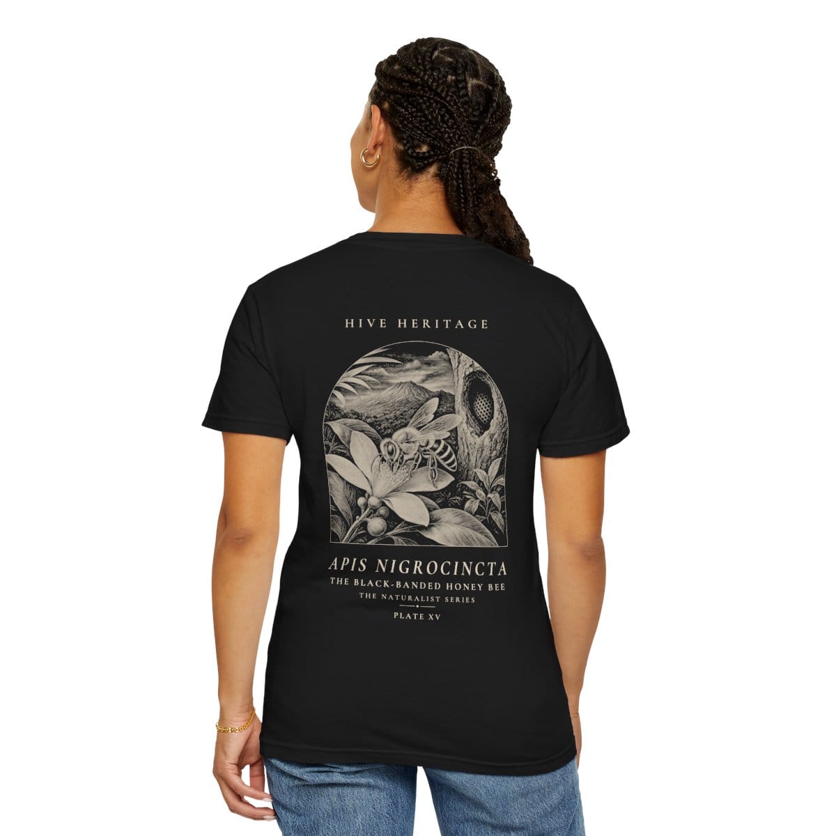 The Black-Banded Honey Bee - Naturalist Heavyweight T-Shirt photograph 3