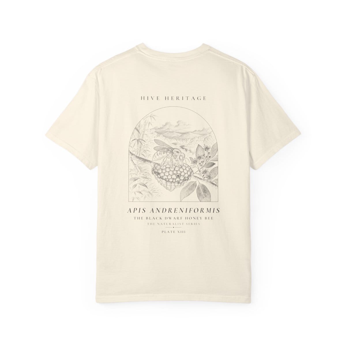 The Black Dwarf Honey Bee - Naturalist Heavyweight T-Shirt in Ivory