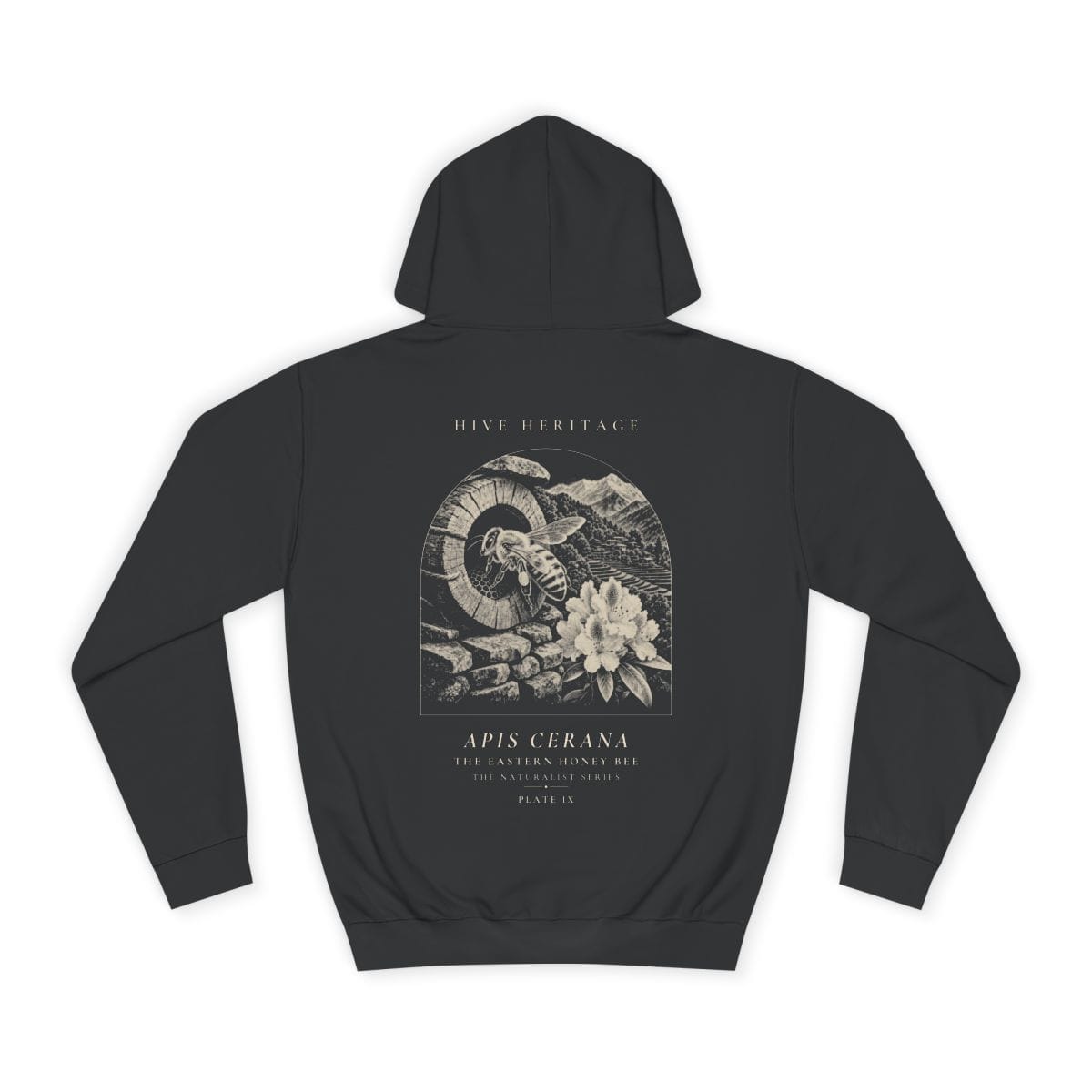 The Eastern Honey Bee - Naturalist Heavyweight Hoodie · Jet Black / S
