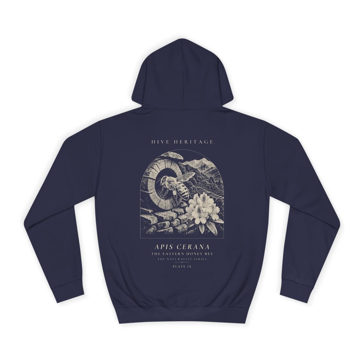 The Eastern Honey Bee - Naturalist Heavyweight Hoodie in Oxford Navy