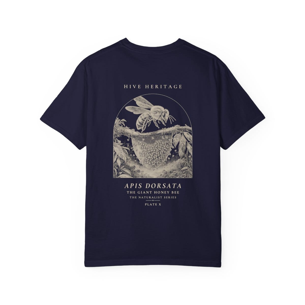 The Giant Honey Bee - Naturalist Heavyweight T-Shirt in True Navy