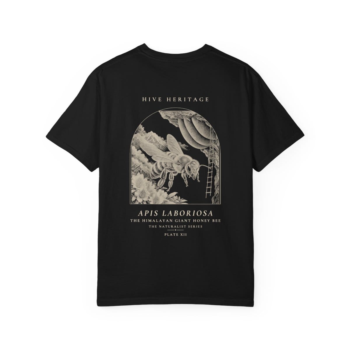 The Himalayan Giant Honey Bee - Naturalist Heavyweight T-Shirt in Black