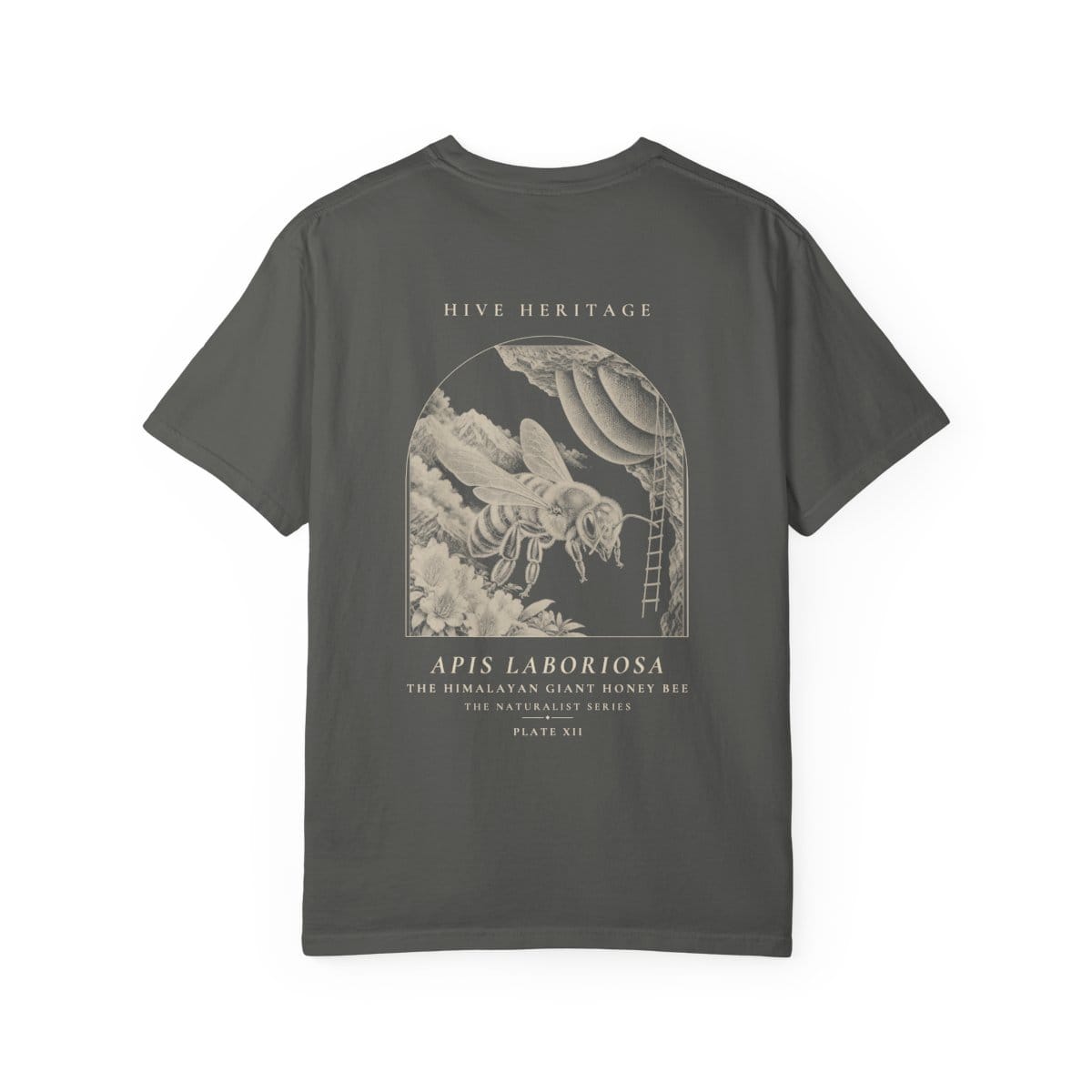 The Himalayan Giant Honey Bee - Naturalist Heavyweight T-Shirt in Pepper