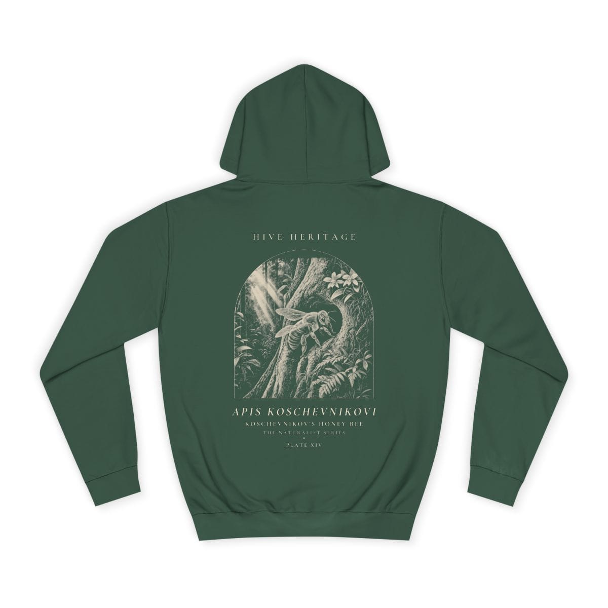Koschevnikov's Honey Bee - Naturalist Heavyweight Hoodie in Bottle Green