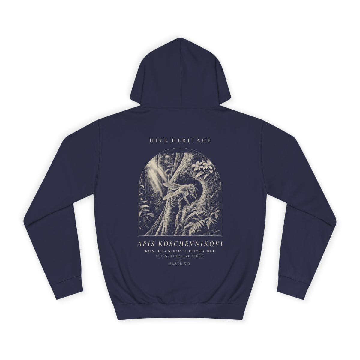 Koschevnikov's Honey Bee - Naturalist Heavyweight Hoodie in Oxford Navy