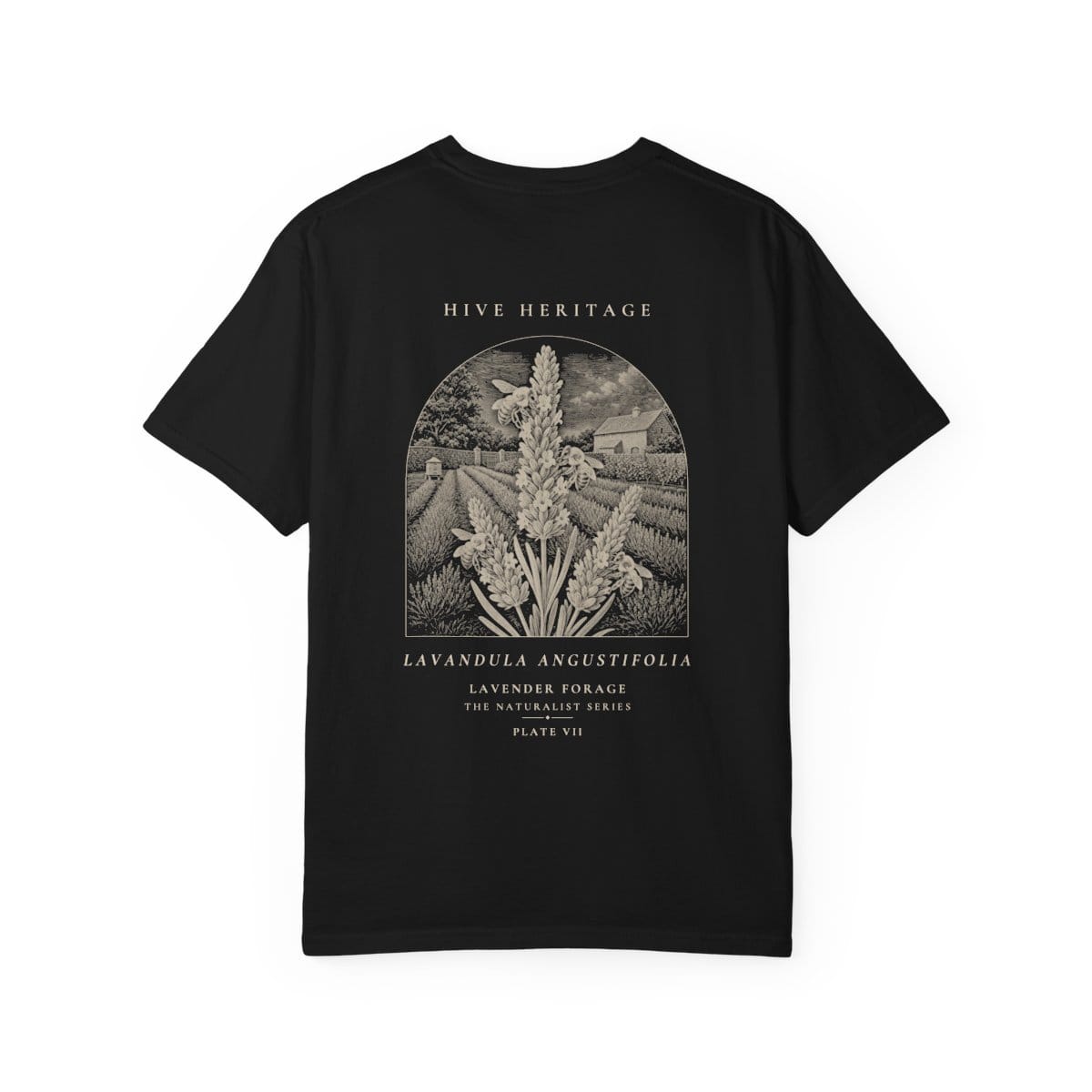 Lavender Forage - Naturalist Heavyweight T-Shirt in Black