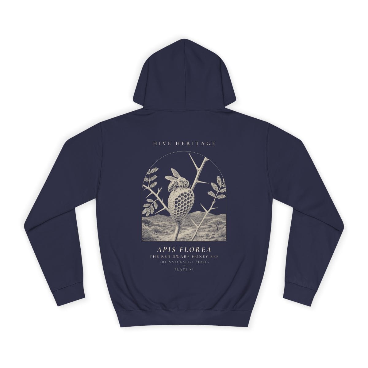 The Red Dwarf Honey Bee - Naturalist Heavyweight Hoodie in Oxford Navy
