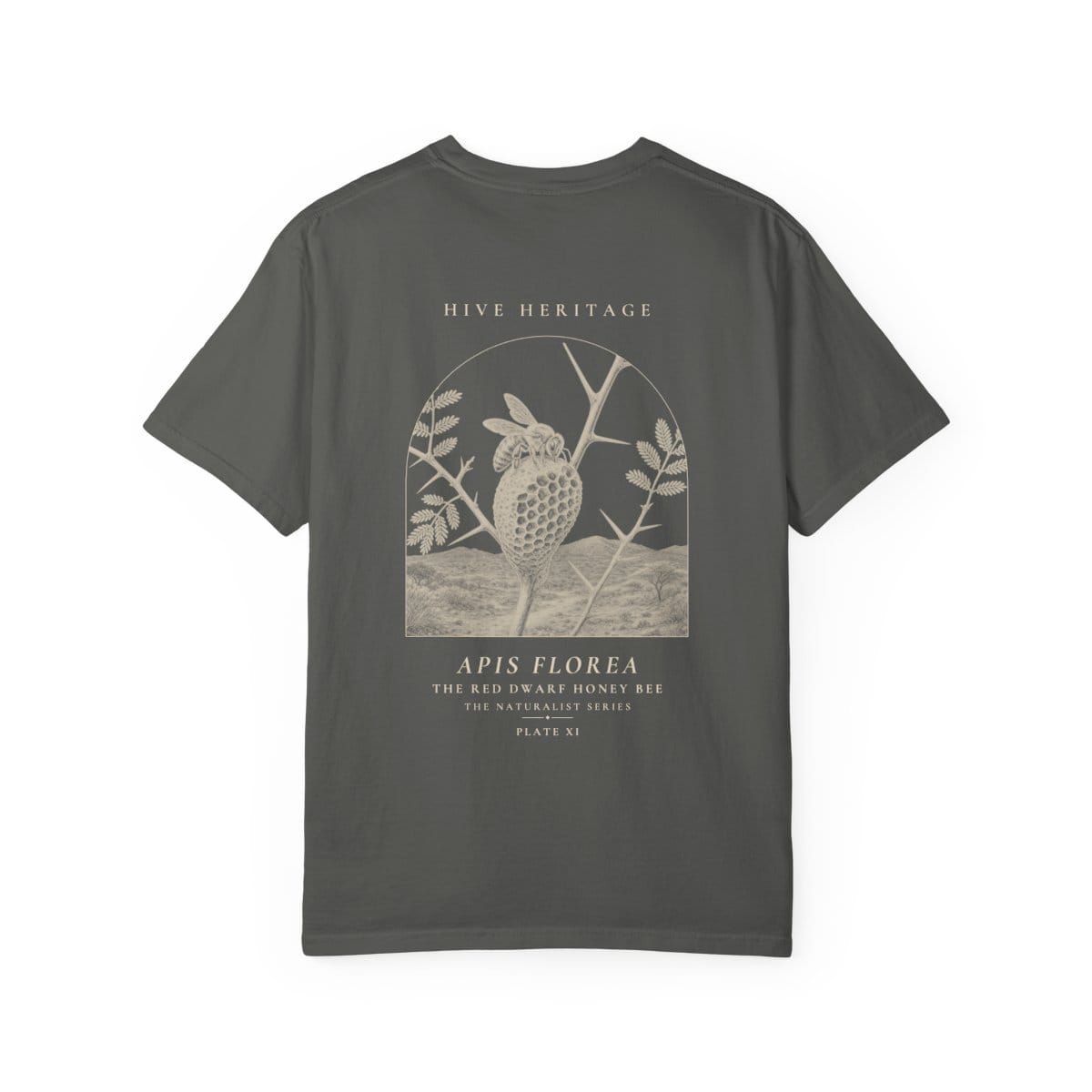 The Red Dwarf Honey Bee - Naturalist Heavyweight T-Shirt in Pepper
