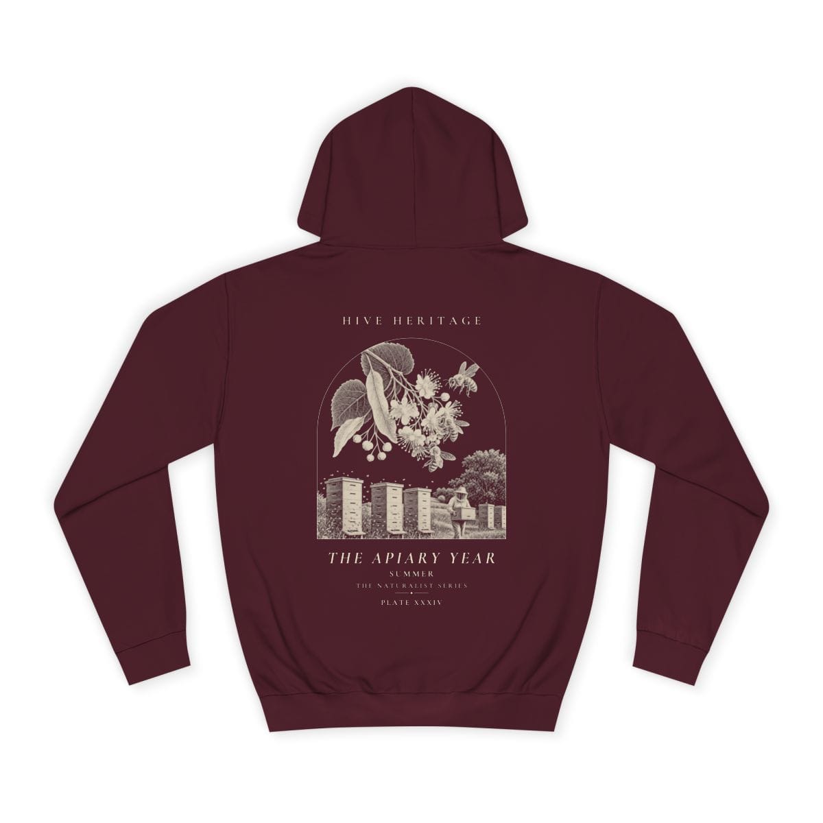 Summer - Naturalist Heavyweight Hoodie in Burgundy