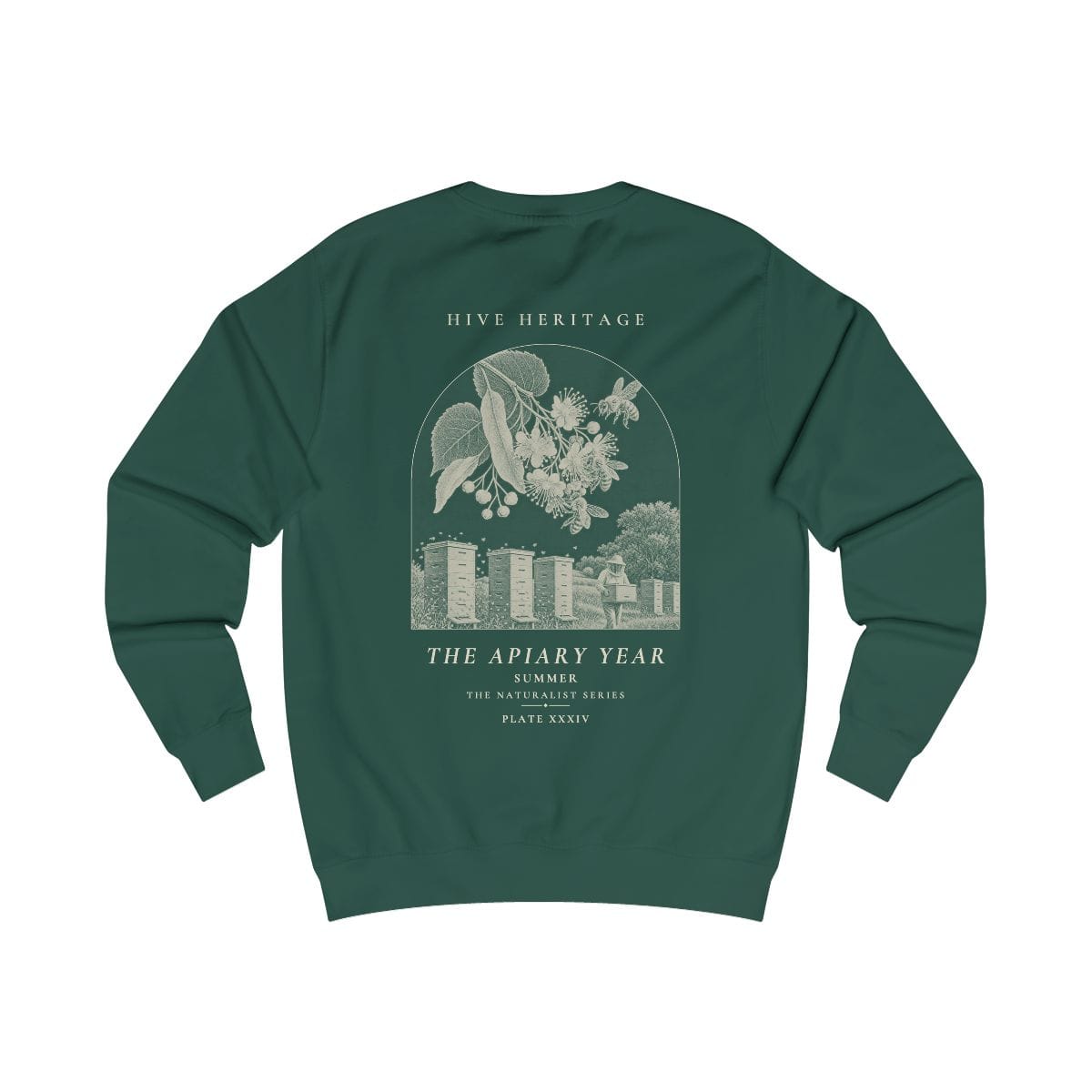 Summer - Naturalist Crew Sweatshirt in Bottle Green