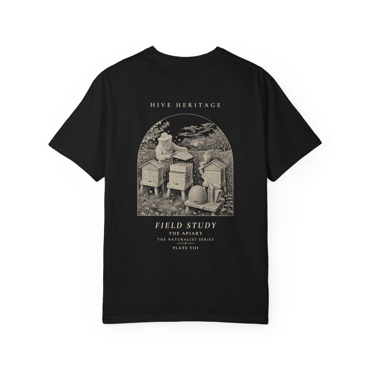 The Apiary - Naturalist Heavyweight T-Shirt in Black