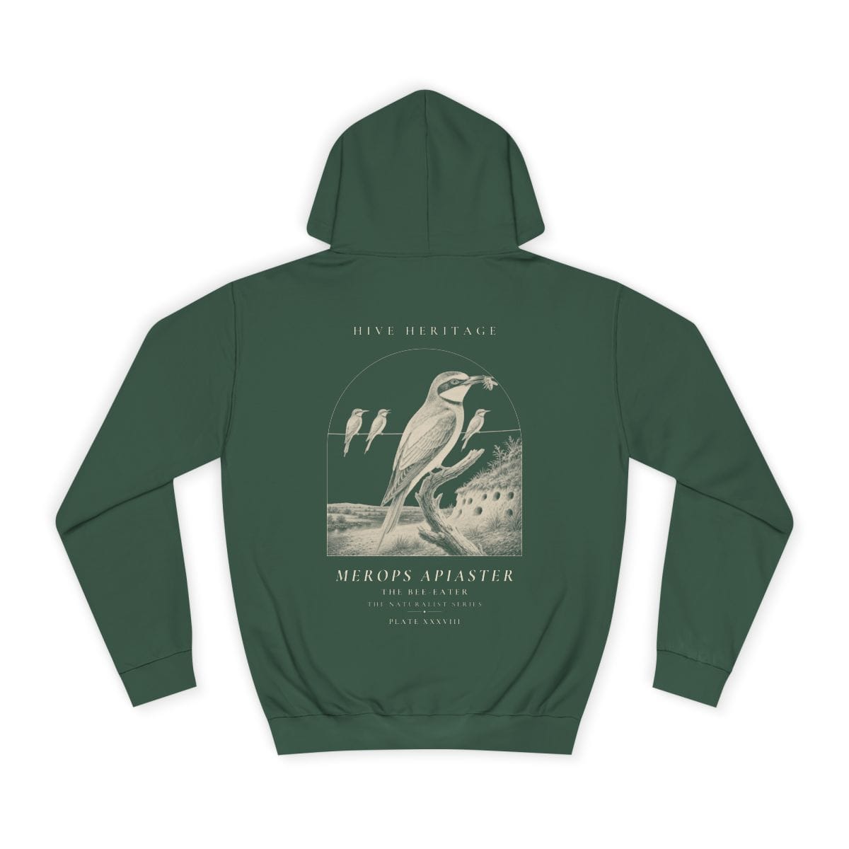 The Bee-Eater - Naturalist Heavyweight Hoodie in Bottle Green