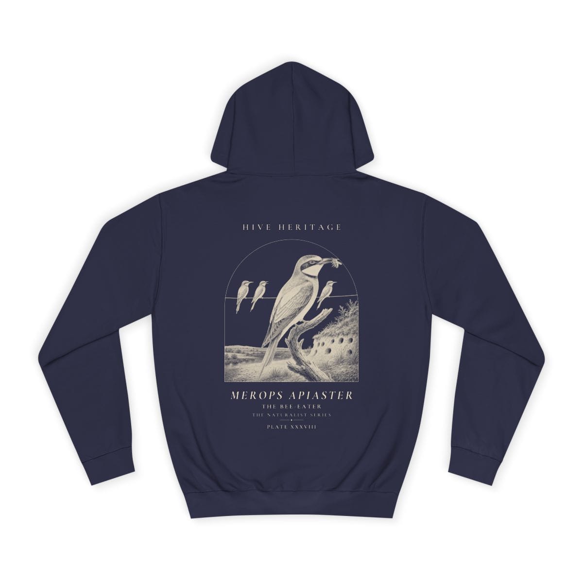 The Bee-Eater - Naturalist Heavyweight Hoodie in Oxford Navy