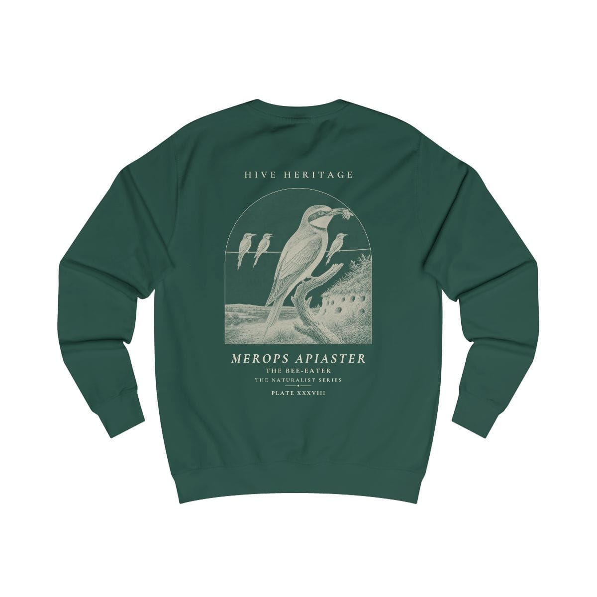 The Bee-Eater - Naturalist Crew Sweatshirt in Bottle Green