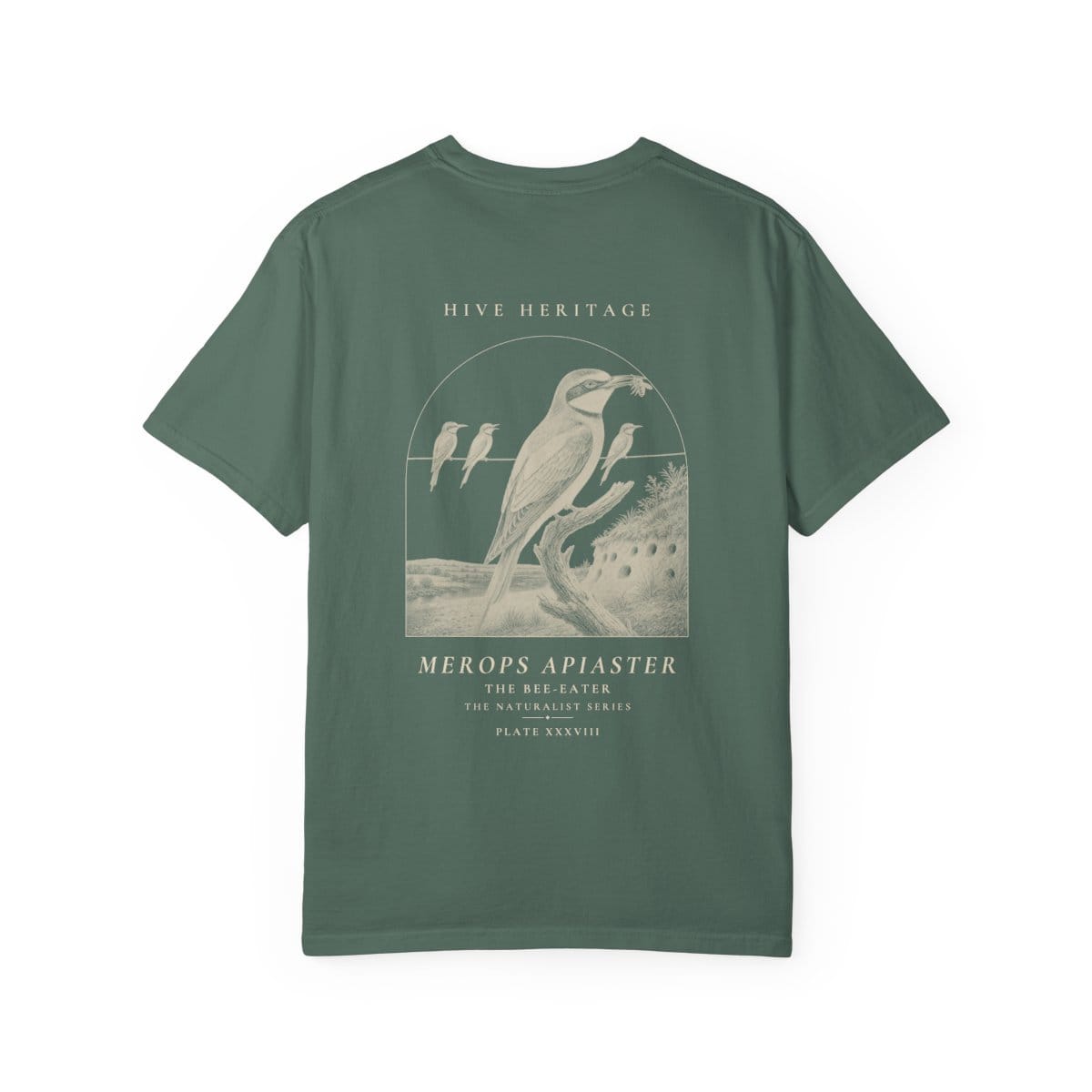 The Bee-Eater - Naturalist Heavyweight T-Shirt in Blue Spruce
