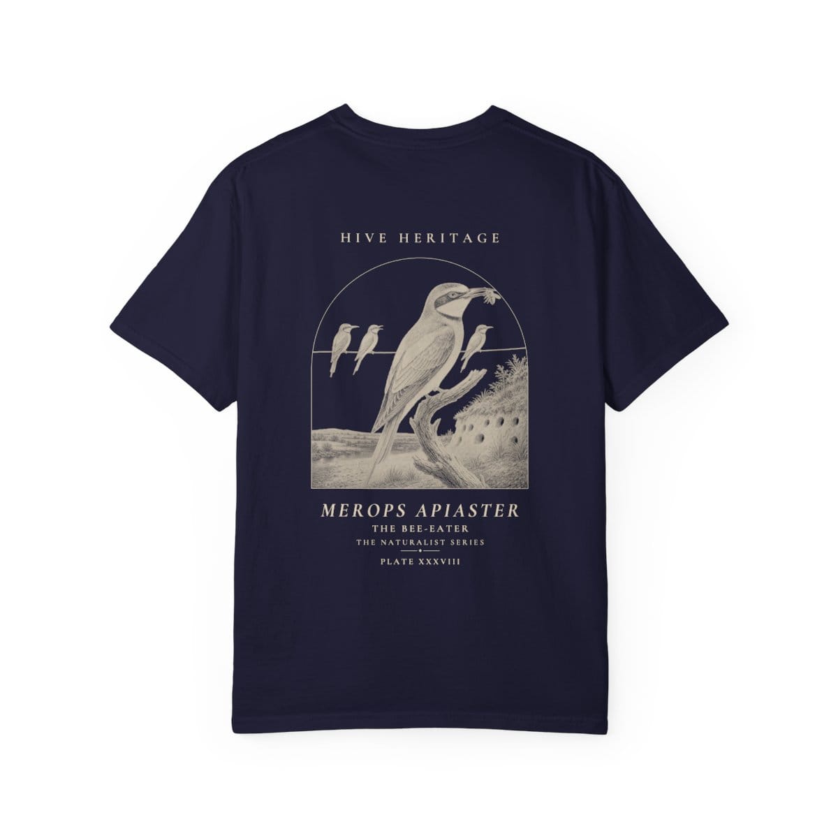 The Bee-Eater - Naturalist Heavyweight T-Shirt in True Navy