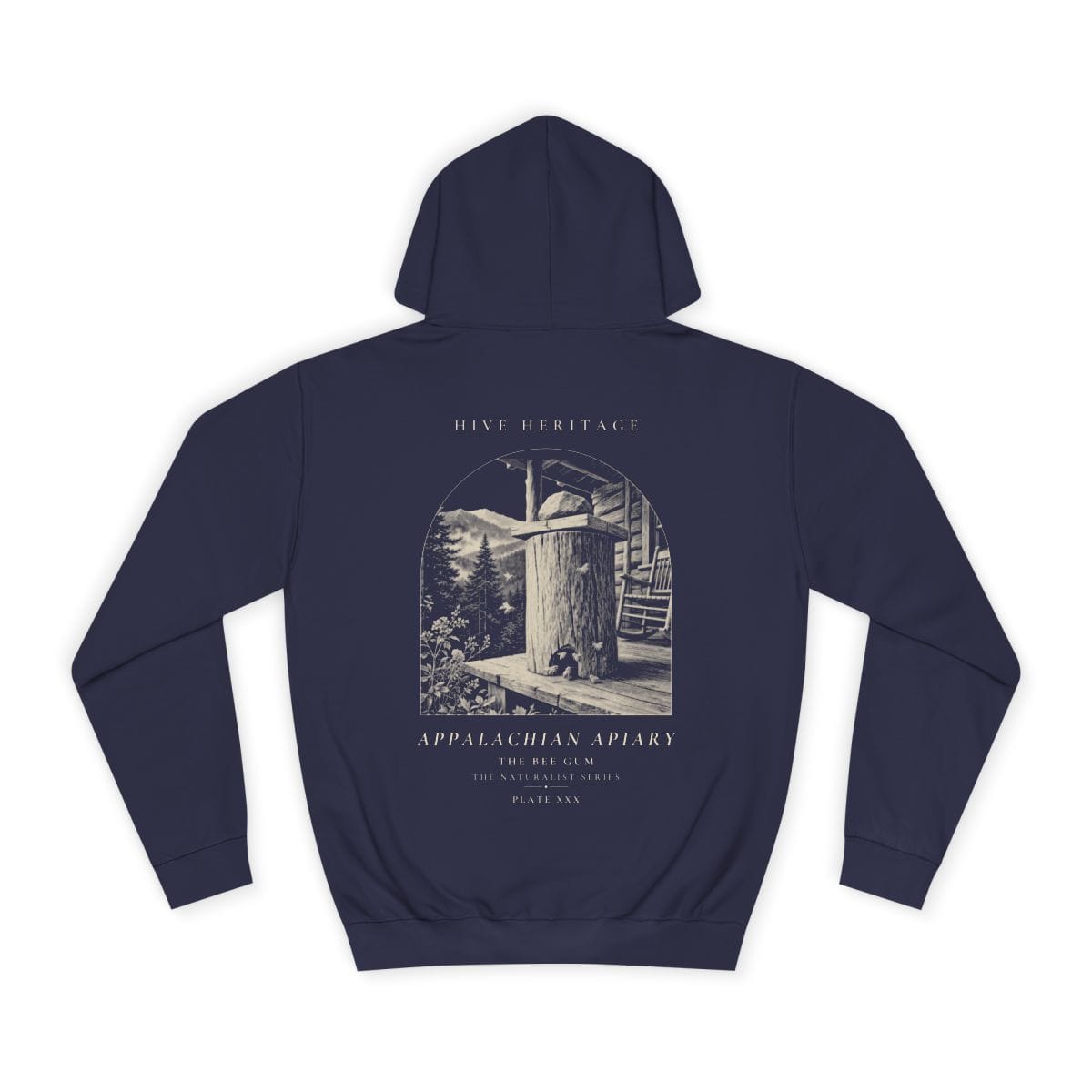 The Bee Gum - Naturalist Heavyweight Hoodie in Oxford Navy