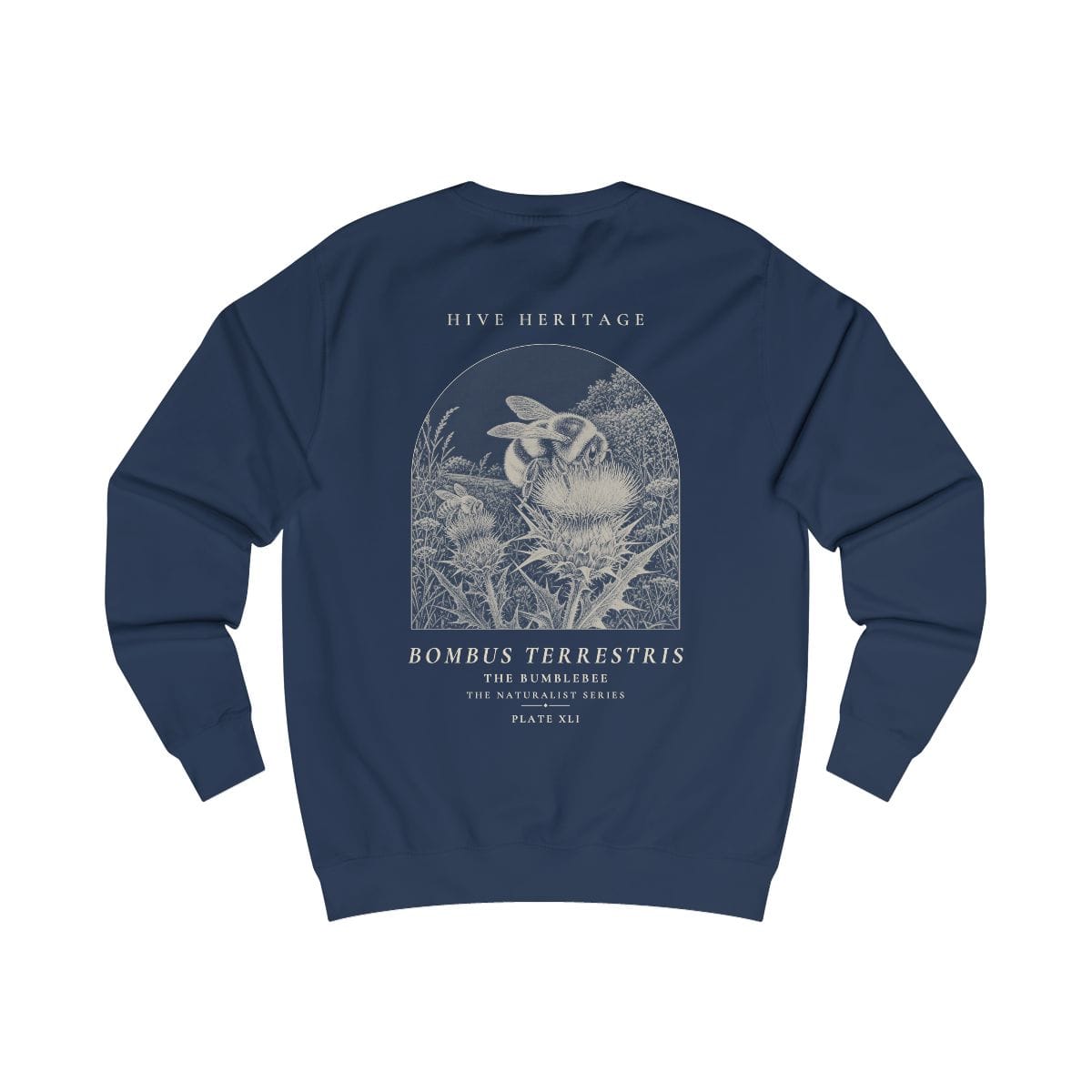The Bumblebee - Naturalist Crew Sweatshirt in Oxford Navy