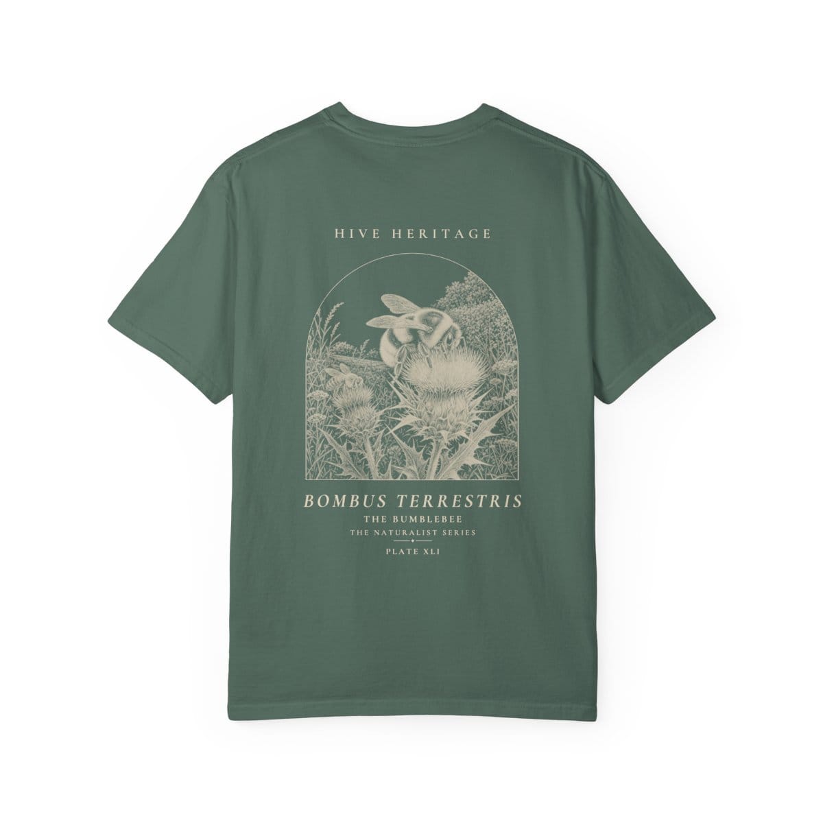 The Bumblebee - Naturalist Heavyweight T-Shirt in Blue Spruce