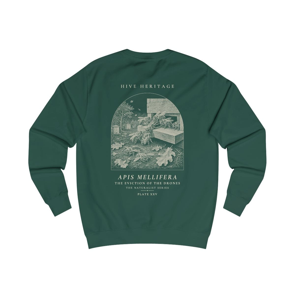 The Eviction of the Drones - Naturalist Crew Sweatshirt in Bottle Green