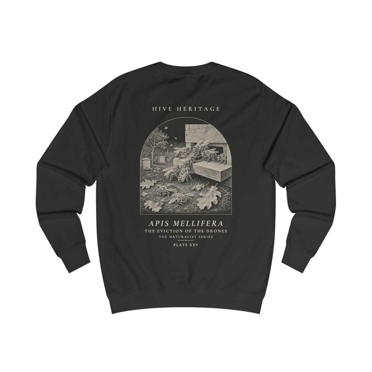 The Eviction of the Drones - Naturalist Crew Sweatshirt in Jet Black