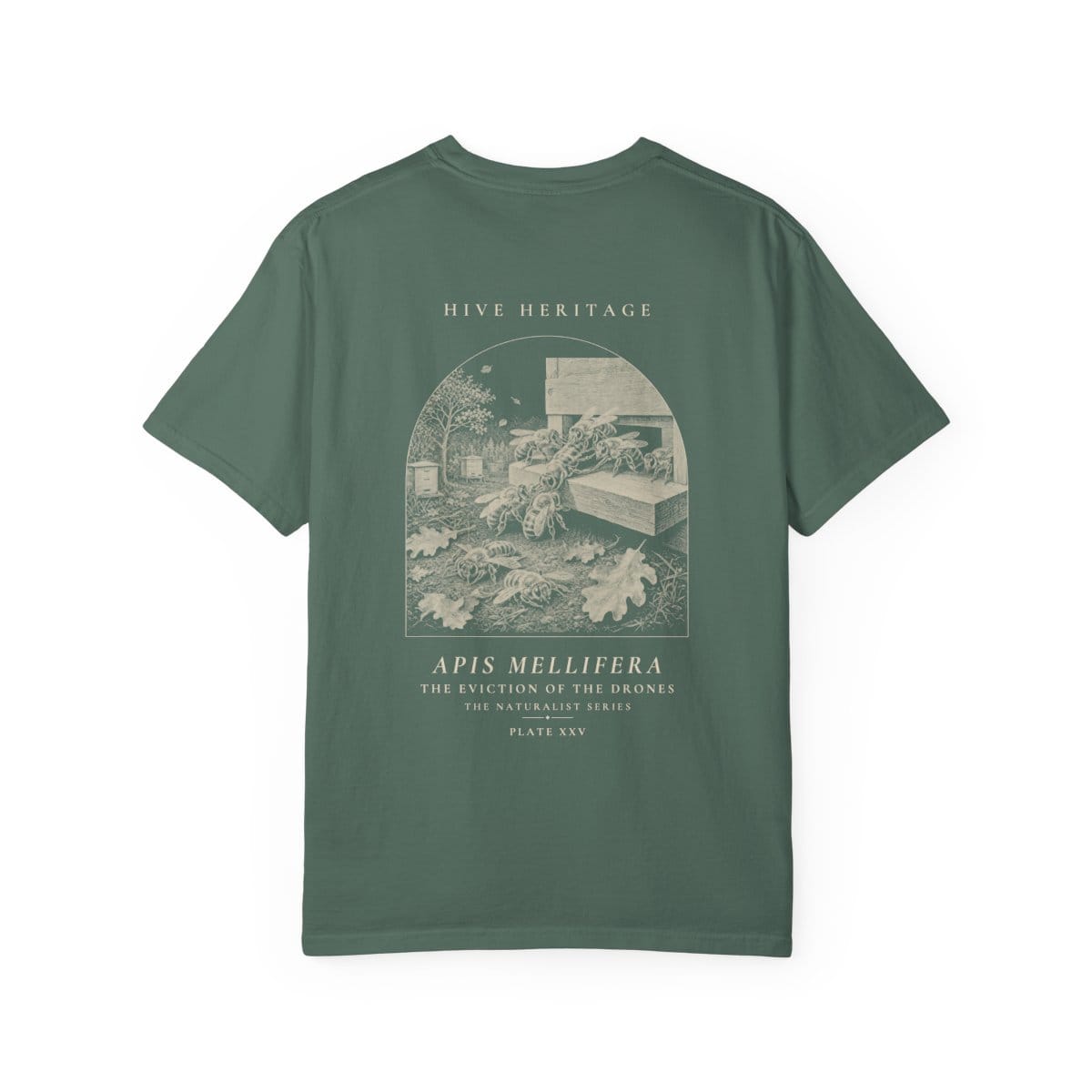The Eviction of the Drones - Naturalist Heavyweight T-Shirt in Blue Spruce