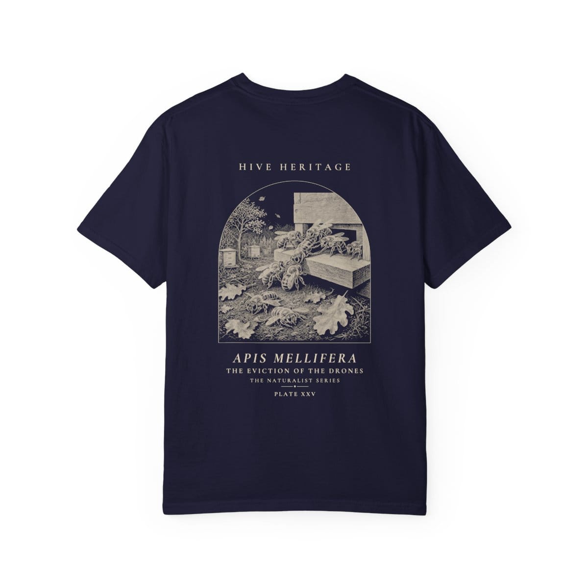 The Eviction of the Drones - Naturalist Heavyweight T-Shirt in True Navy