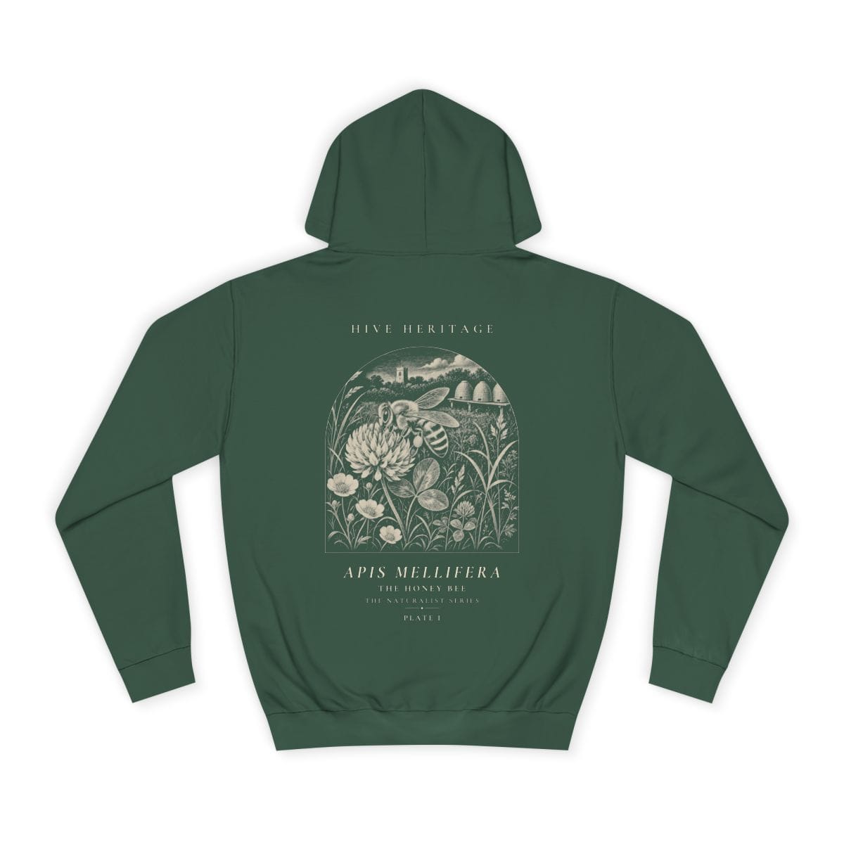 The Honey Bee - Naturalist Heavyweight Hoodie in Bottle Green