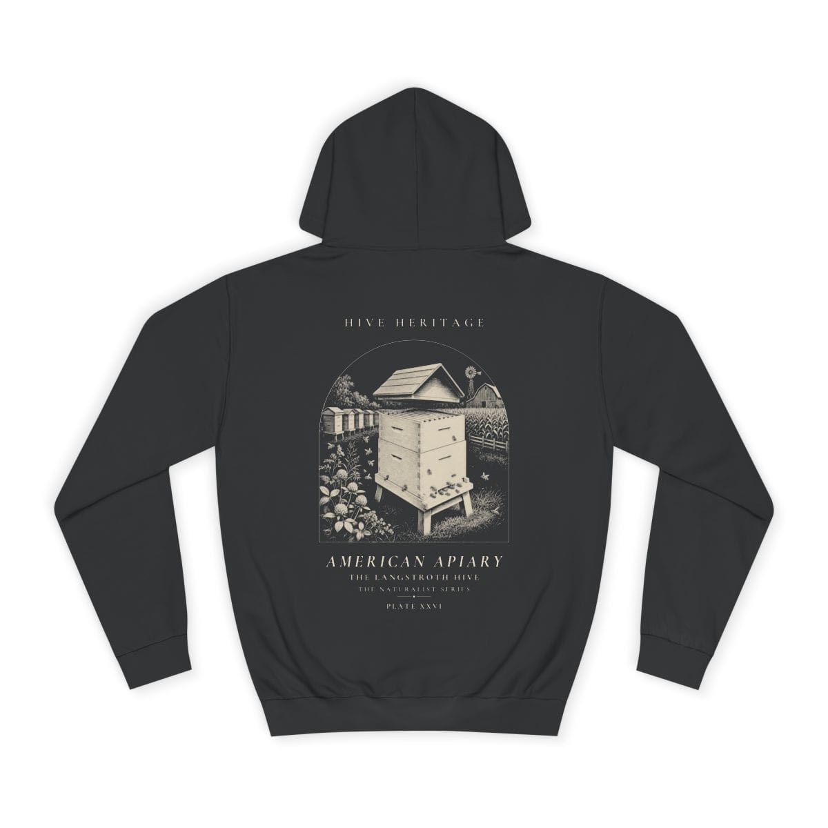 The Langstroth Hive - Naturalist Heavyweight Hoodie in Jet Black