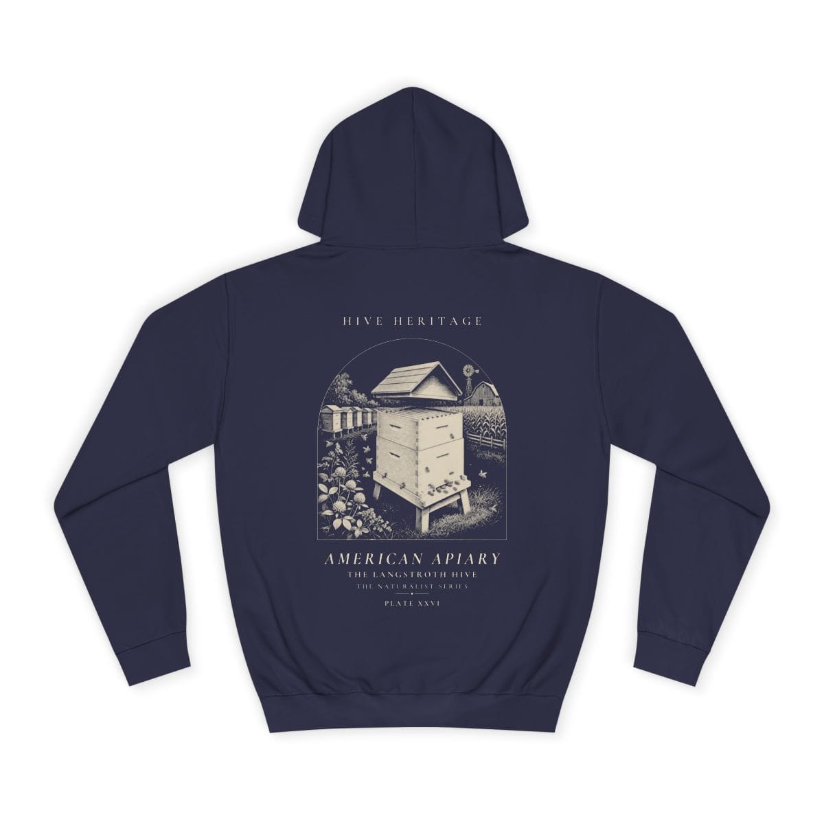 The Langstroth Hive - Naturalist Heavyweight Hoodie in Oxford Navy