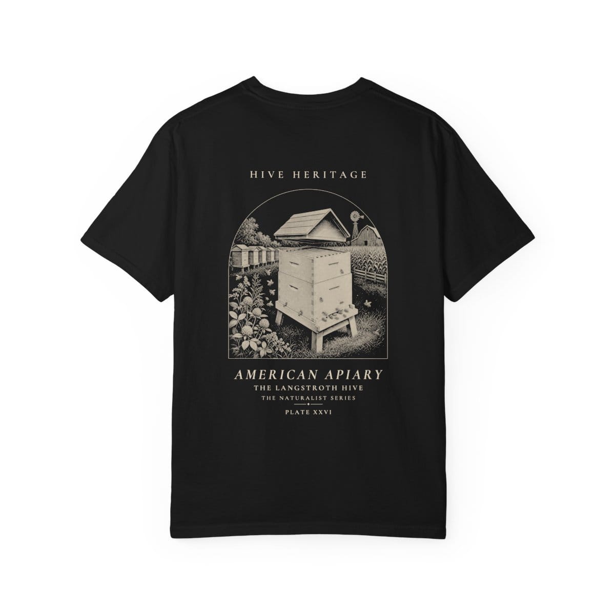 The Langstroth Hive - Naturalist Heavyweight T-Shirt · Black / S