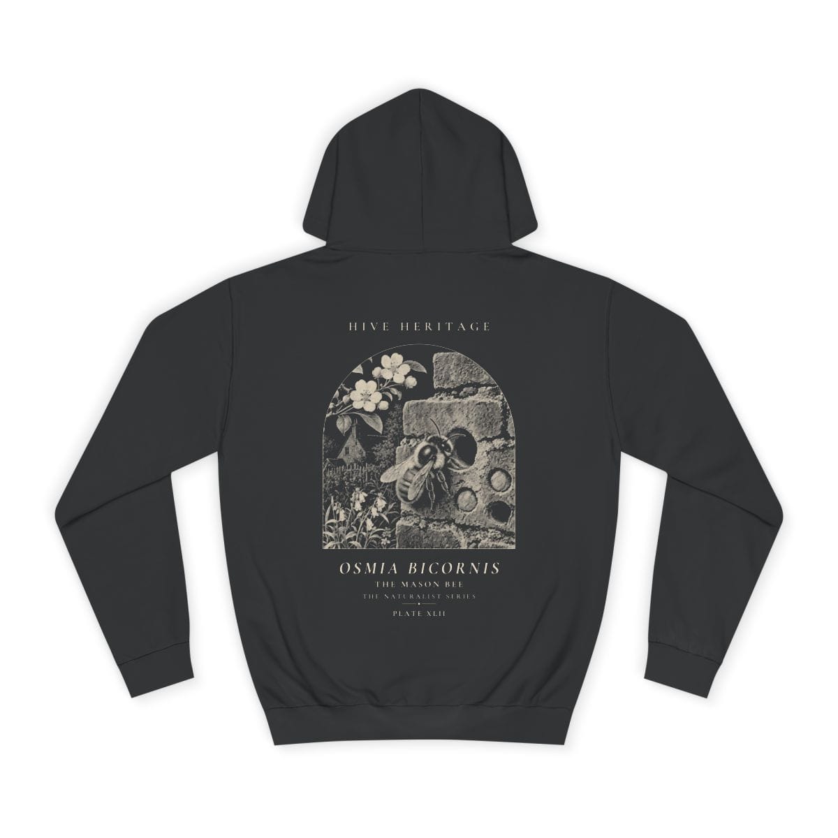 The Mason Bee - Naturalist Heavyweight Hoodie in Jet Black
