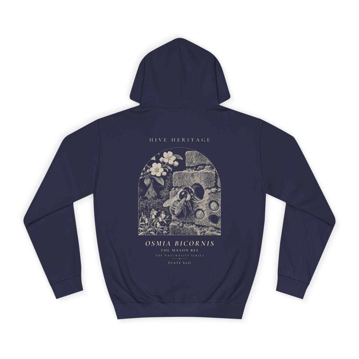 The Mason Bee - Naturalist Heavyweight Hoodie in Oxford Navy