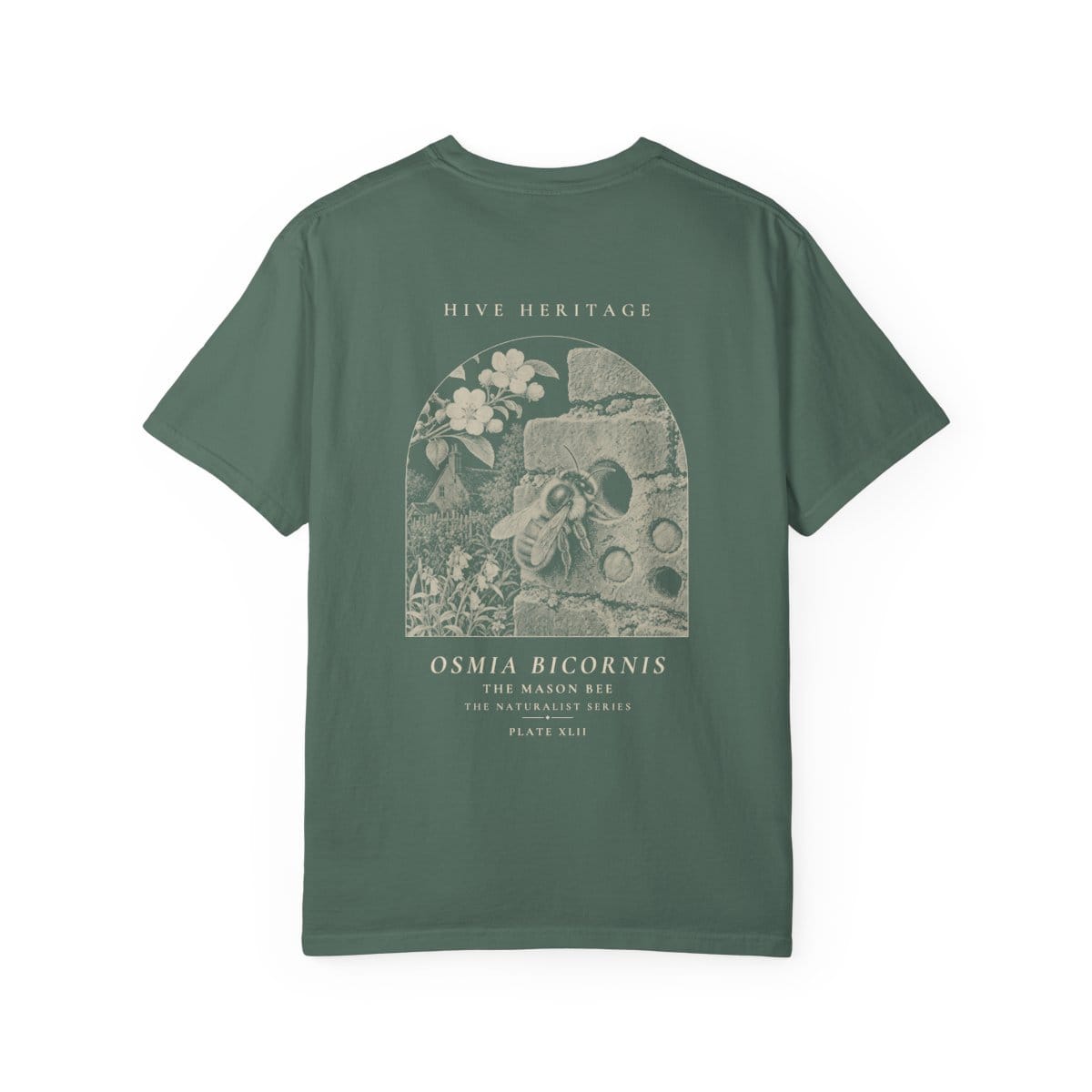 The Mason Bee - Naturalist Heavyweight T-Shirt in Blue Spruce