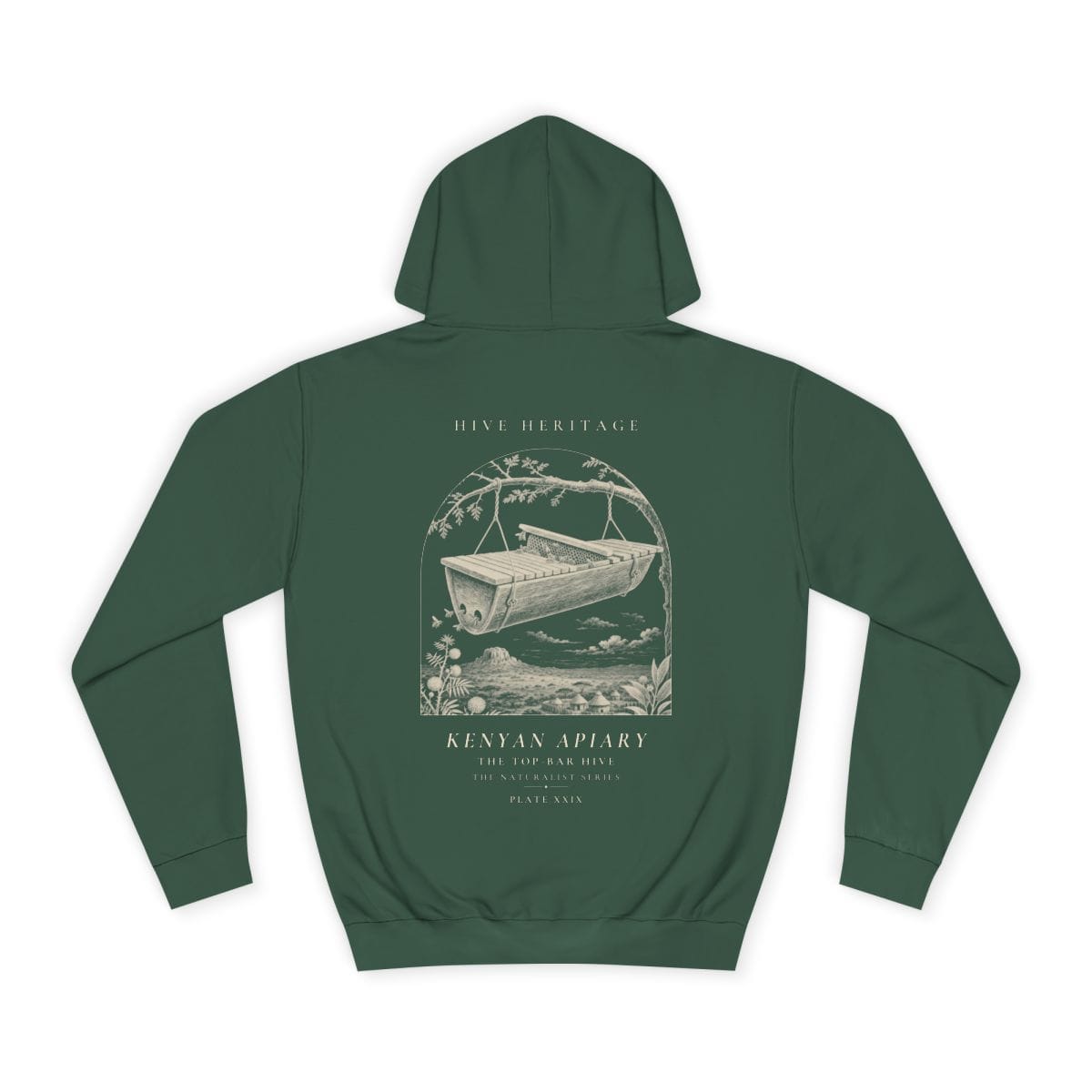 The Top-Bar Hive - Naturalist Heavyweight Hoodie in Bottle Green