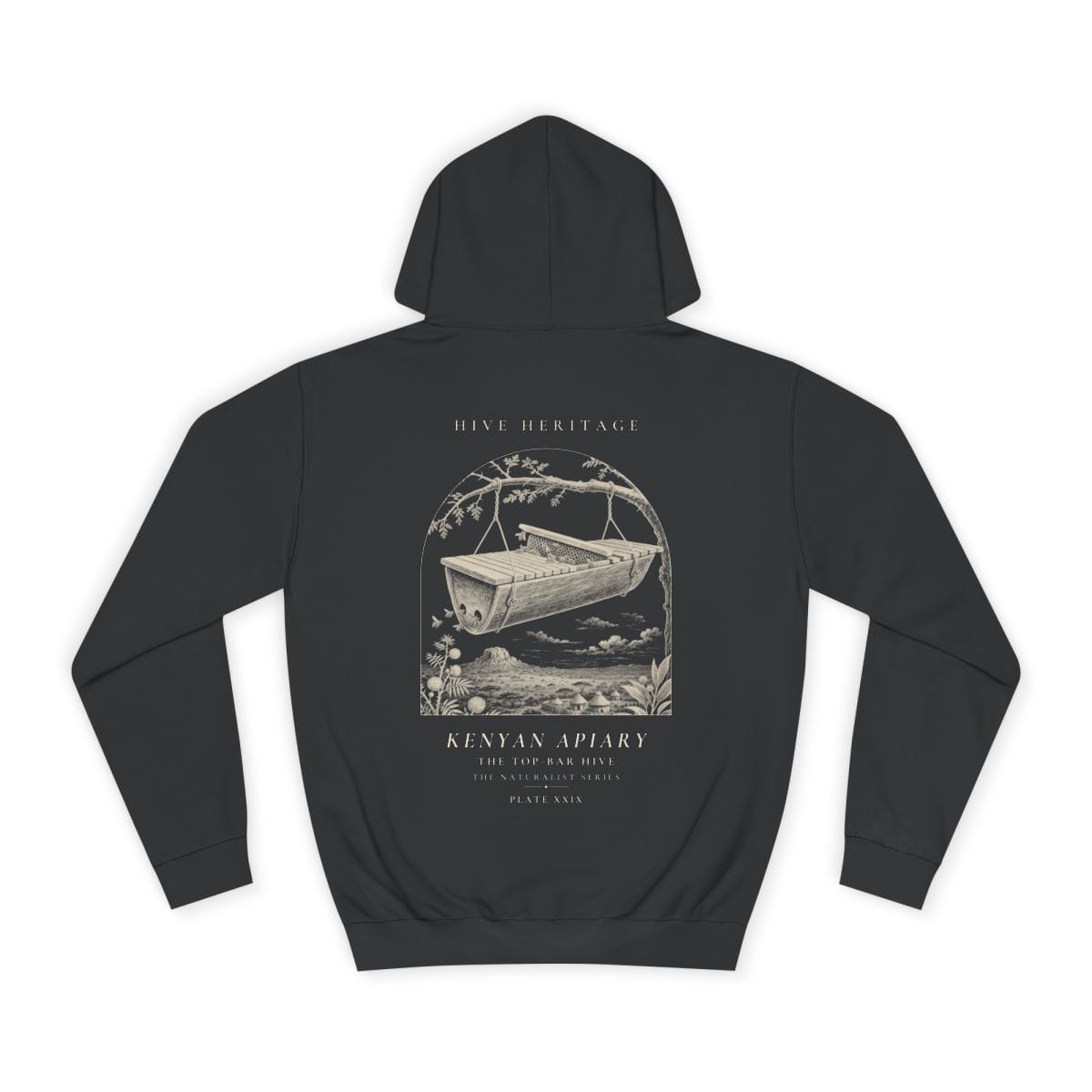 The Top-Bar Hive - Naturalist Heavyweight Hoodie in Jet Black