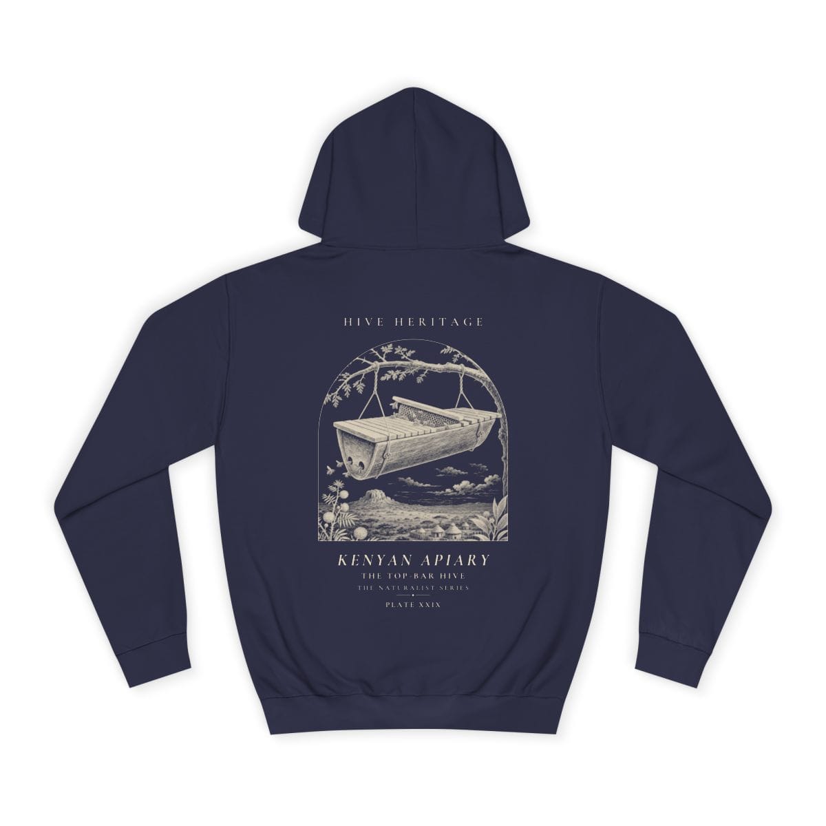 The Top-Bar Hive - Naturalist Heavyweight Hoodie in Oxford Navy
