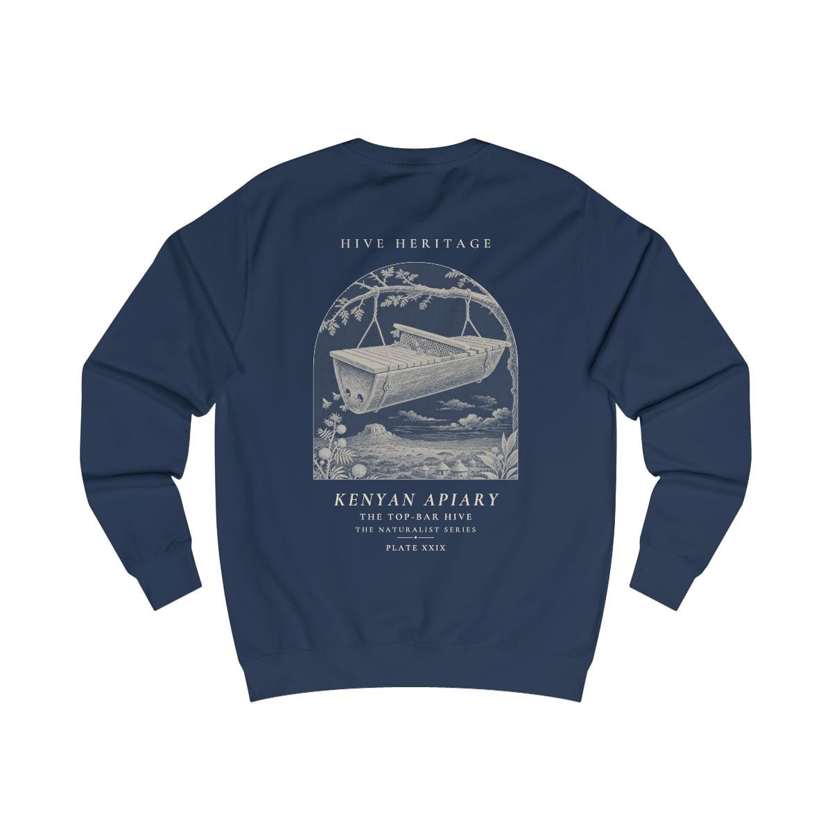 The Top-Bar Hive - Naturalist Crew Sweatshirt in Oxford Navy