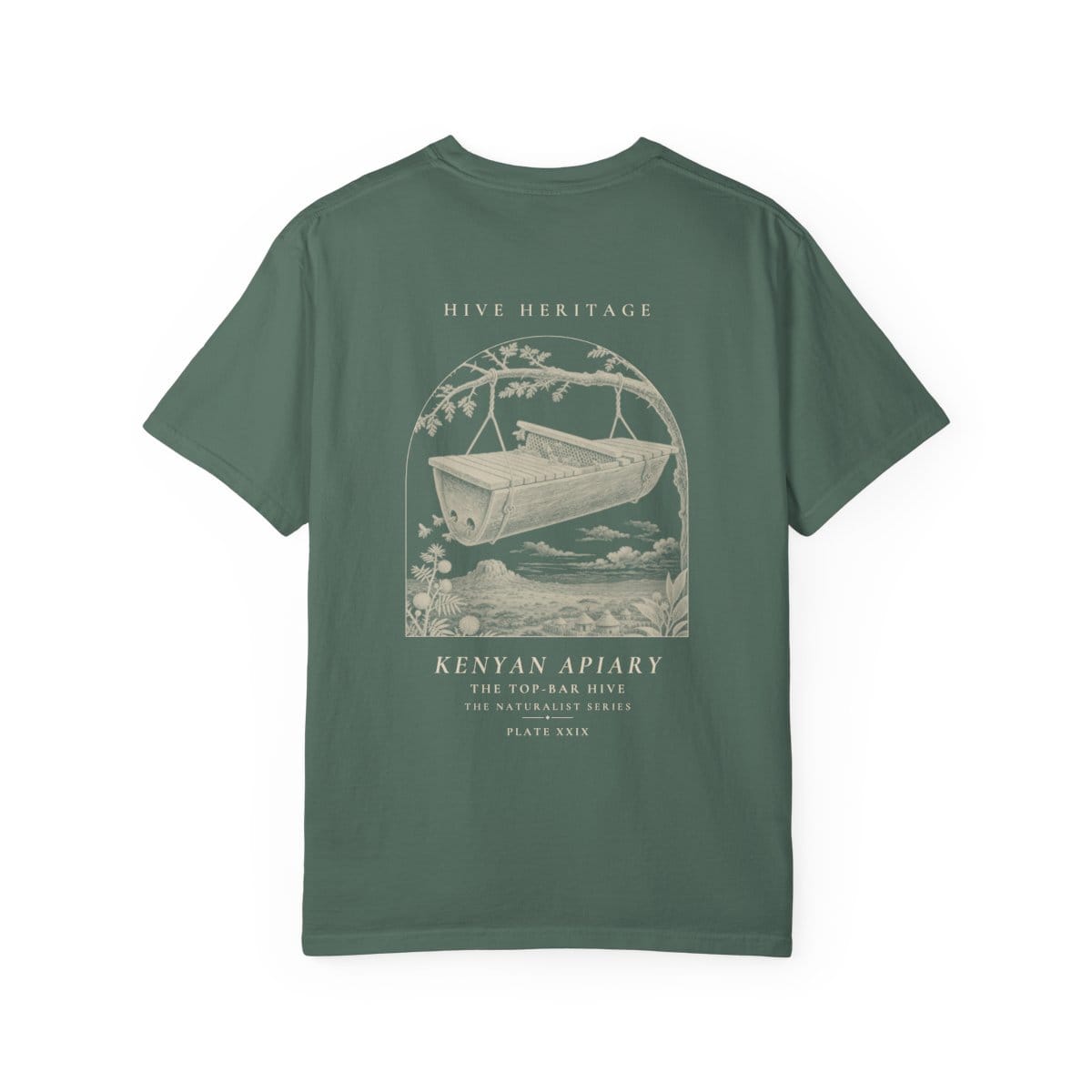 The Top-Bar Hive - Naturalist Heavyweight T-Shirt in Blue Spruce