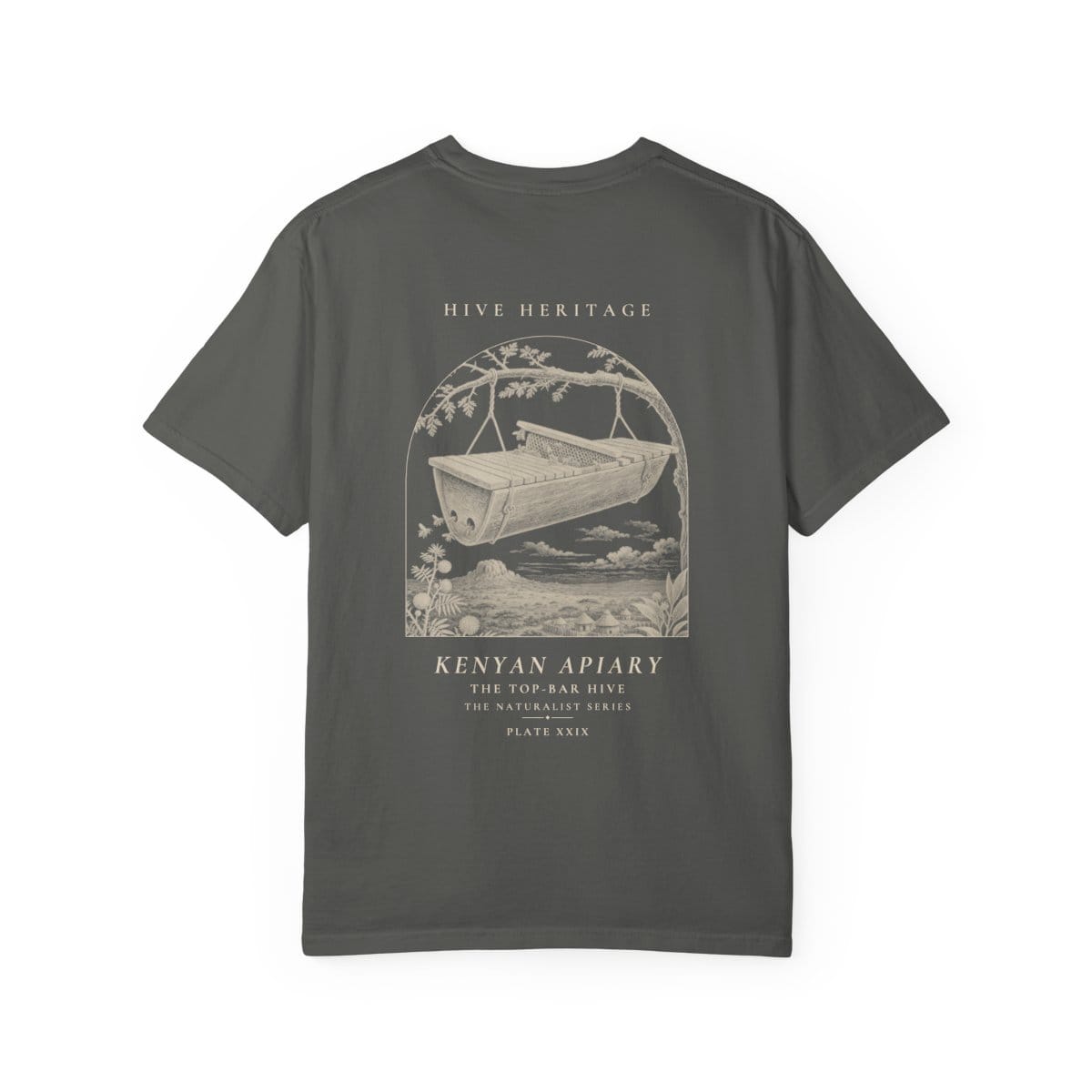 The Top-Bar Hive - Naturalist Heavyweight T-Shirt in Pepper