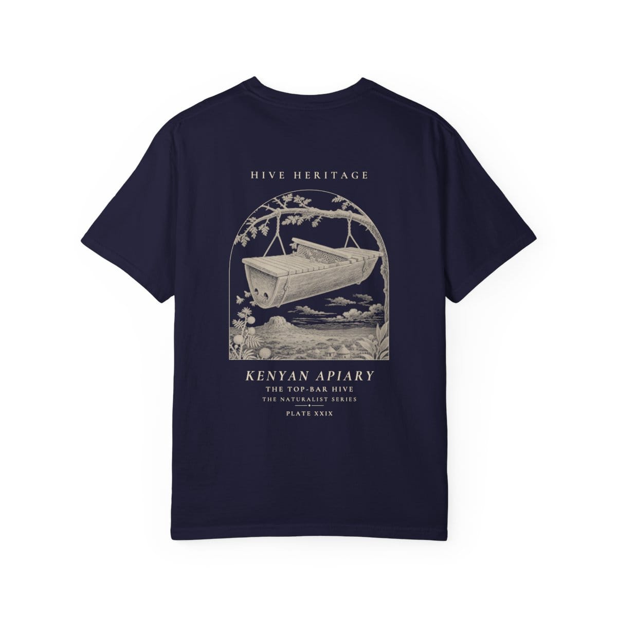 The Top-Bar Hive - Naturalist Heavyweight T-Shirt in True Navy