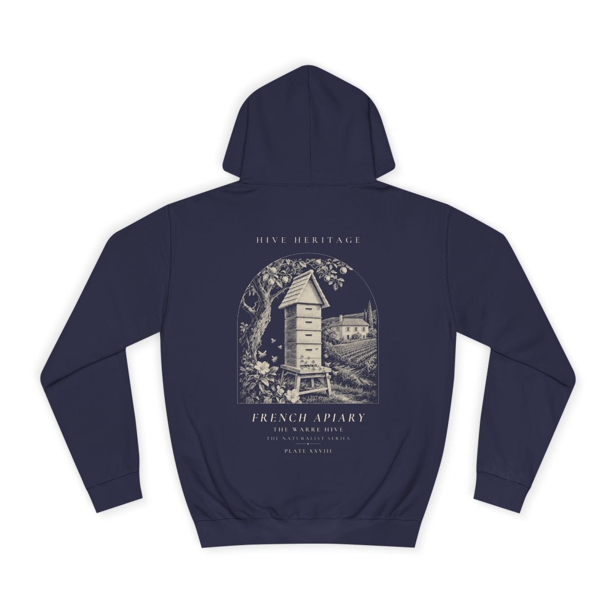 The Warre Hive - Naturalist Heavyweight Hoodie in Oxford Navy