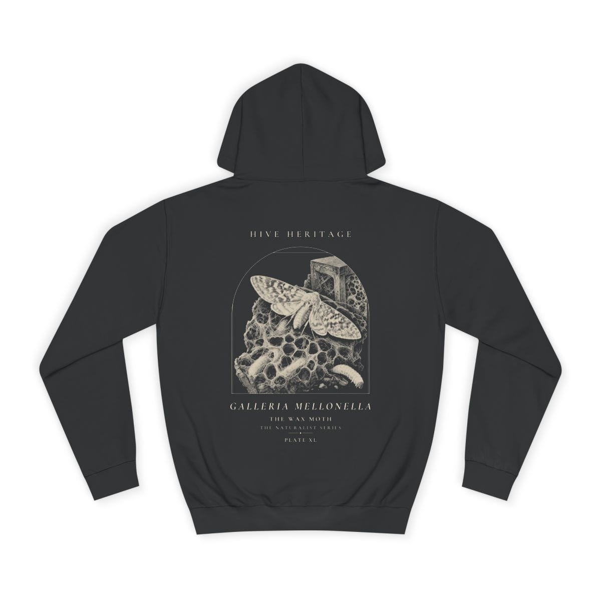 The Wax Moth - Naturalist Heavyweight Hoodie in Jet Black