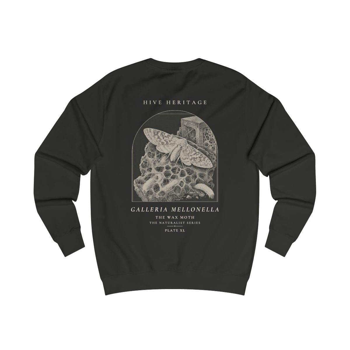 The Wax Moth - Naturalist Crew Sweatshirt in Jet Black
