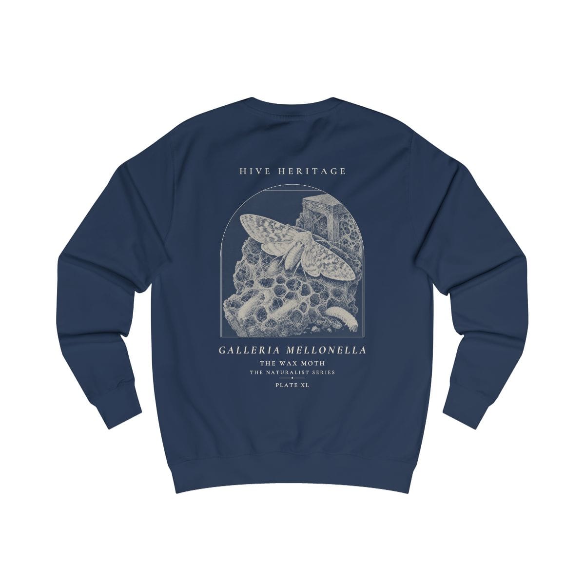 The Wax Moth - Naturalist Crew Sweatshirt in Oxford Navy