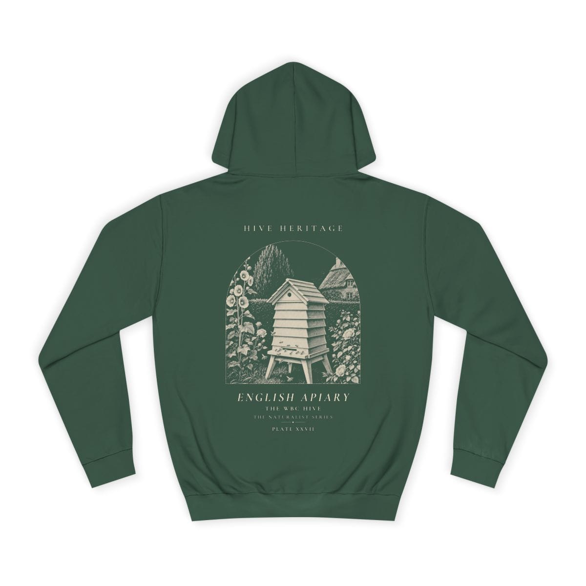 The WBC Hive - Naturalist Heavyweight Hoodie in Bottle Green