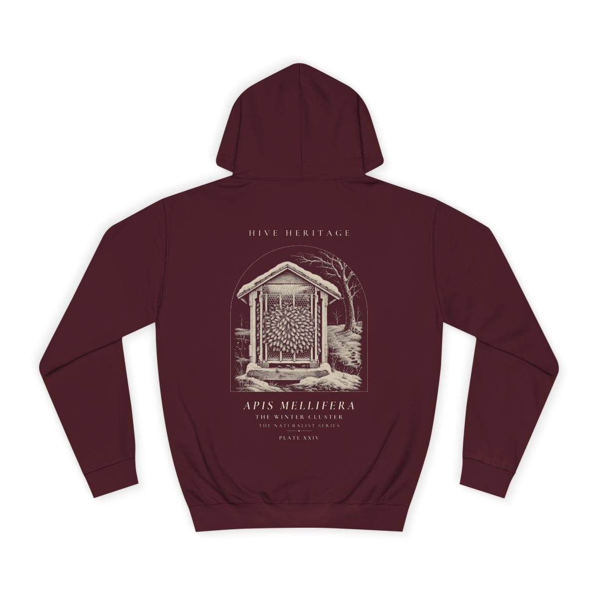 The Winter Cluster - Naturalist Heavyweight Hoodie in Burgundy