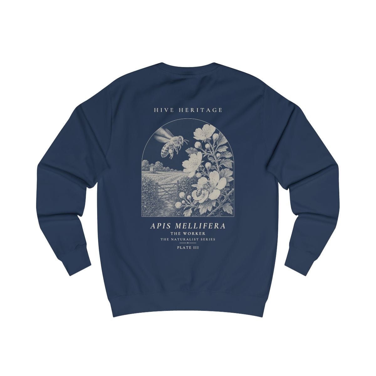 The Worker - Naturalist Crew Sweatshirt in Oxford Navy